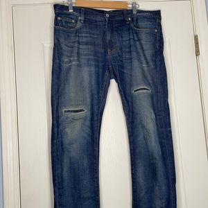Uniqlo slim straight low rise jeans worn in (great condition) size 34 inches